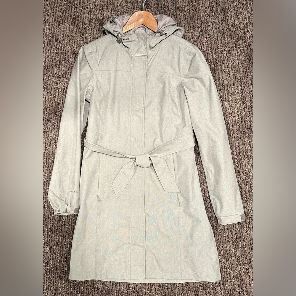 Eddie Bauer Rain Jacket, light grey, XS (like new!!!)